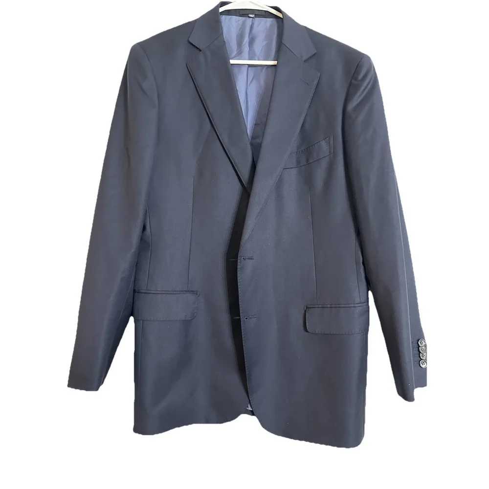 Suitsupply Navy Pure Wool Super 110s Vitale Barberis Canonico Blazer 42R DB125L